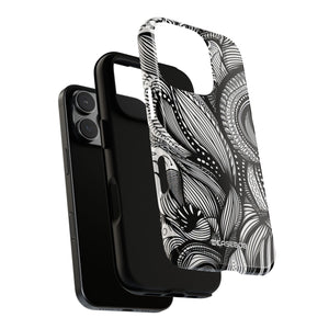 Fluid Monochrome: Intricate Patterns - for iPhone 16