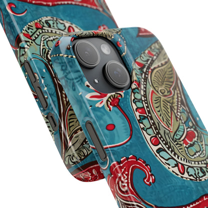 Vintage Paisley Elegance iPhone 15 - Schlanke Handyhülle