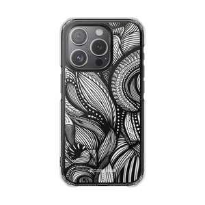 Organic Whirl - Phone Case for iPhone (Clear Impact - Magnetic)