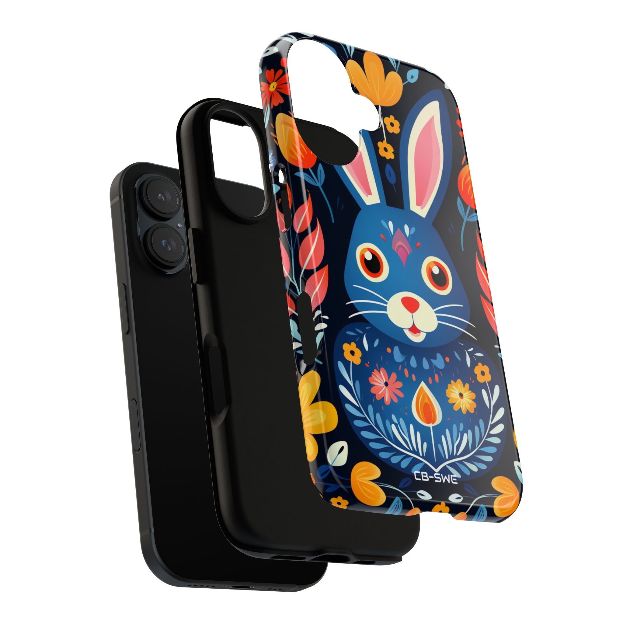 Bunny Jumps Joyfully - iPhone Case