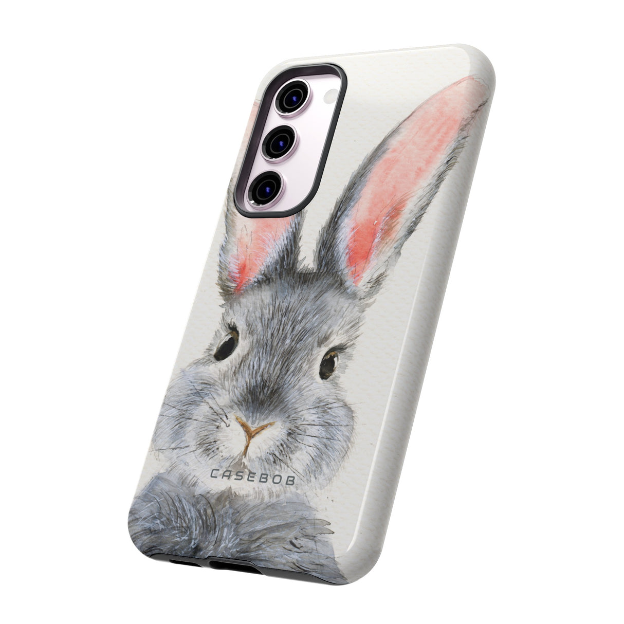 Watercolor of Fluffy Rabbit - Protective Phone Case