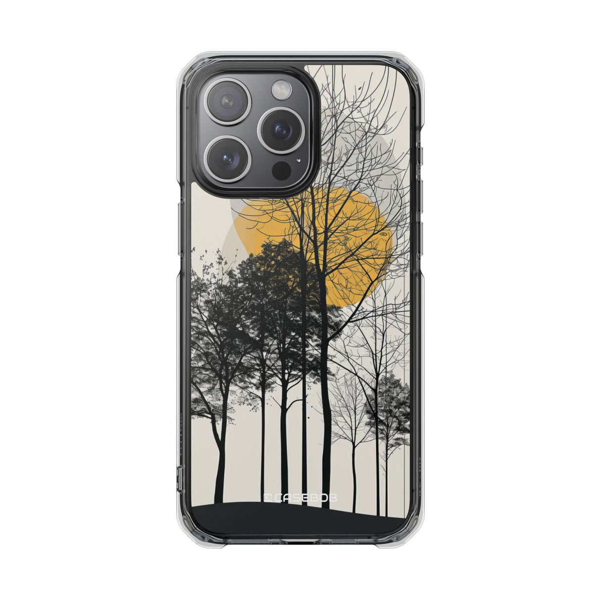 Minimalist Nature Harmony - Phone Case for iPhone (Clear Impact - Magnetic)