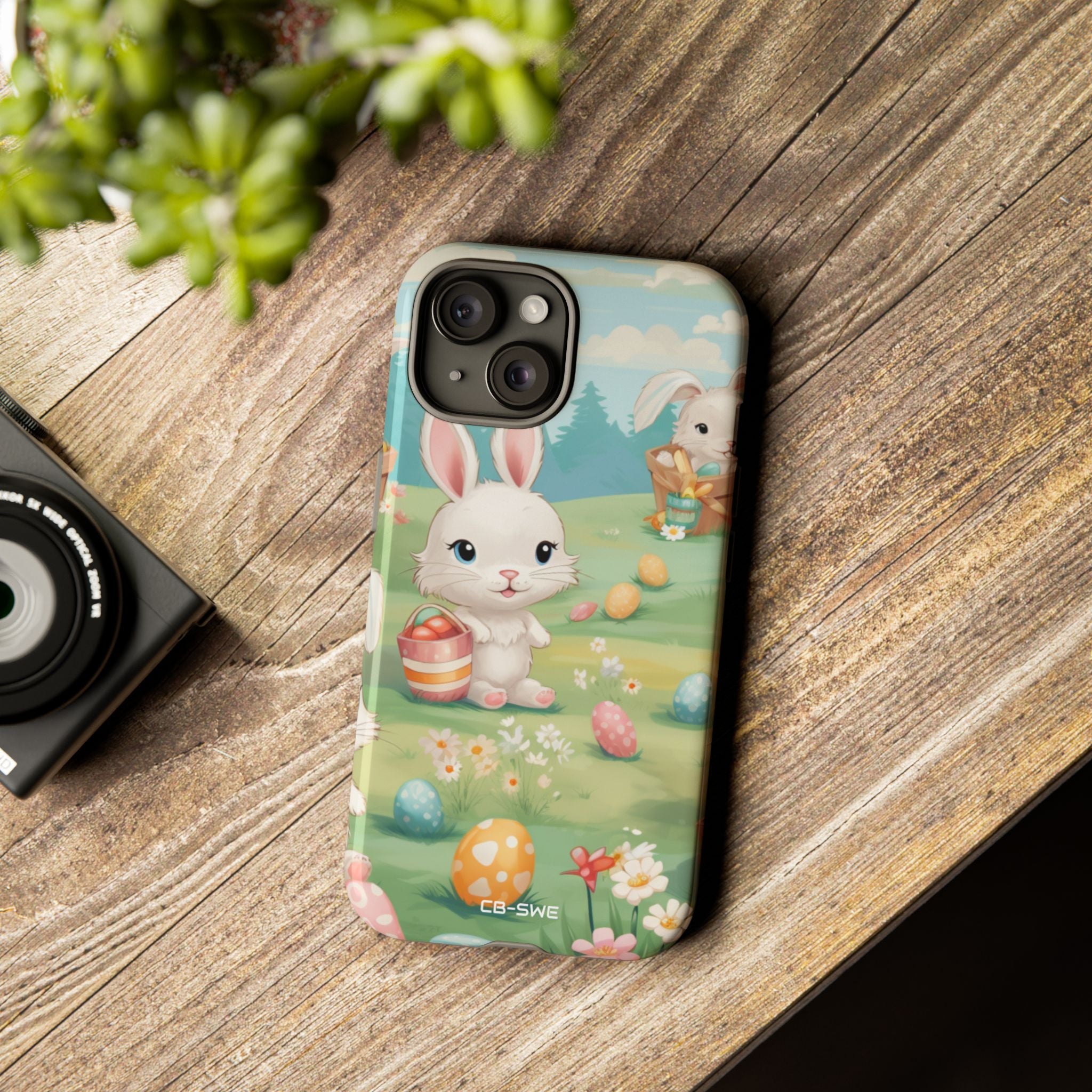 Bunnies Hunt Eggs - iPhone Case