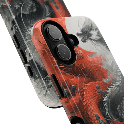 Twin Dragons Crimson iPhone 17 Case - Tough+