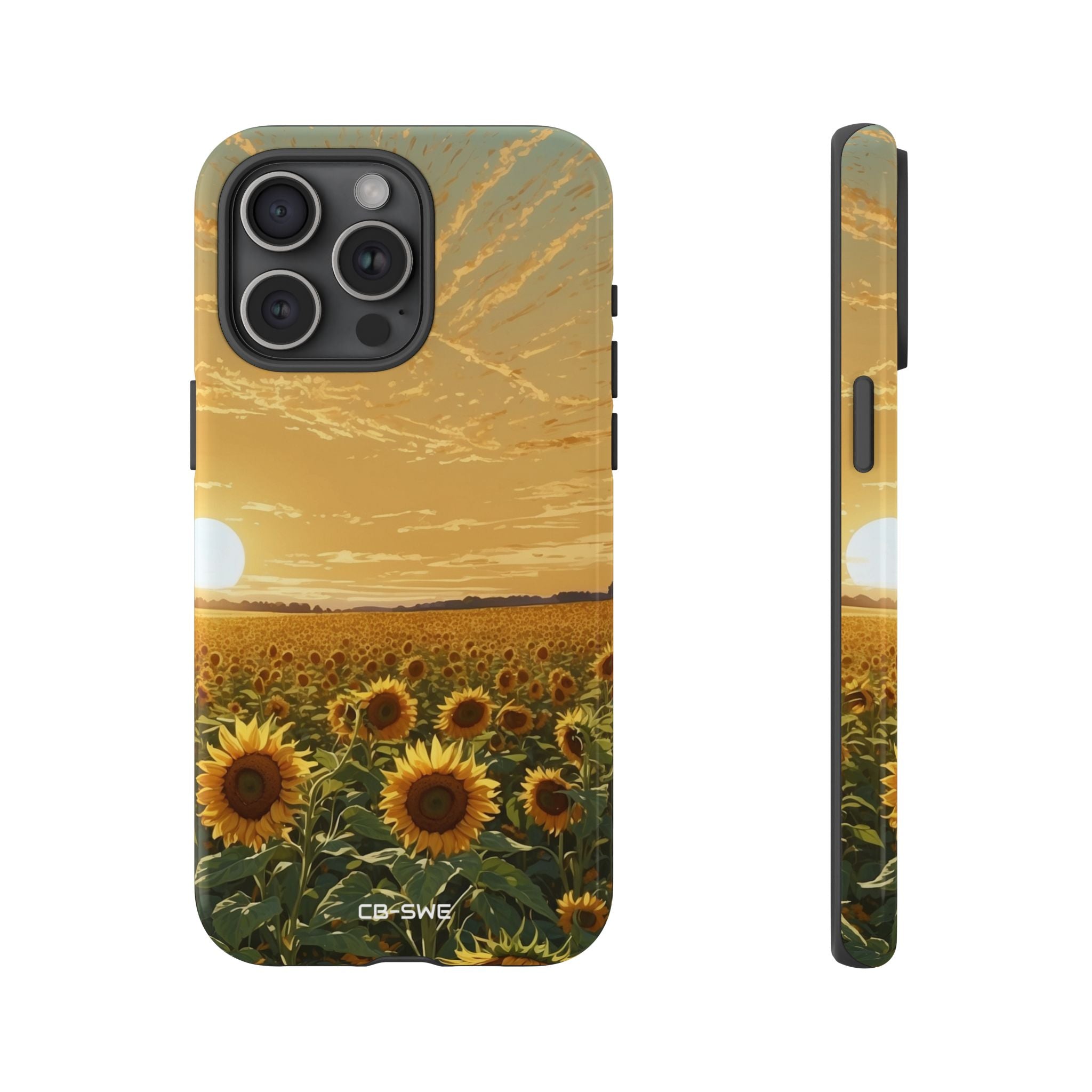 Sunflowers Embrace Sunset - iPhone Case