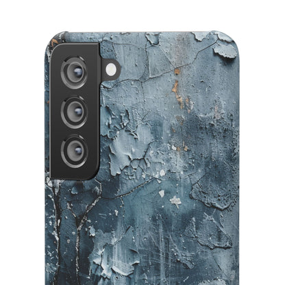 Weathered Blue Tapestry with Cracked Layers Samsung S21 - Slim Phone Case