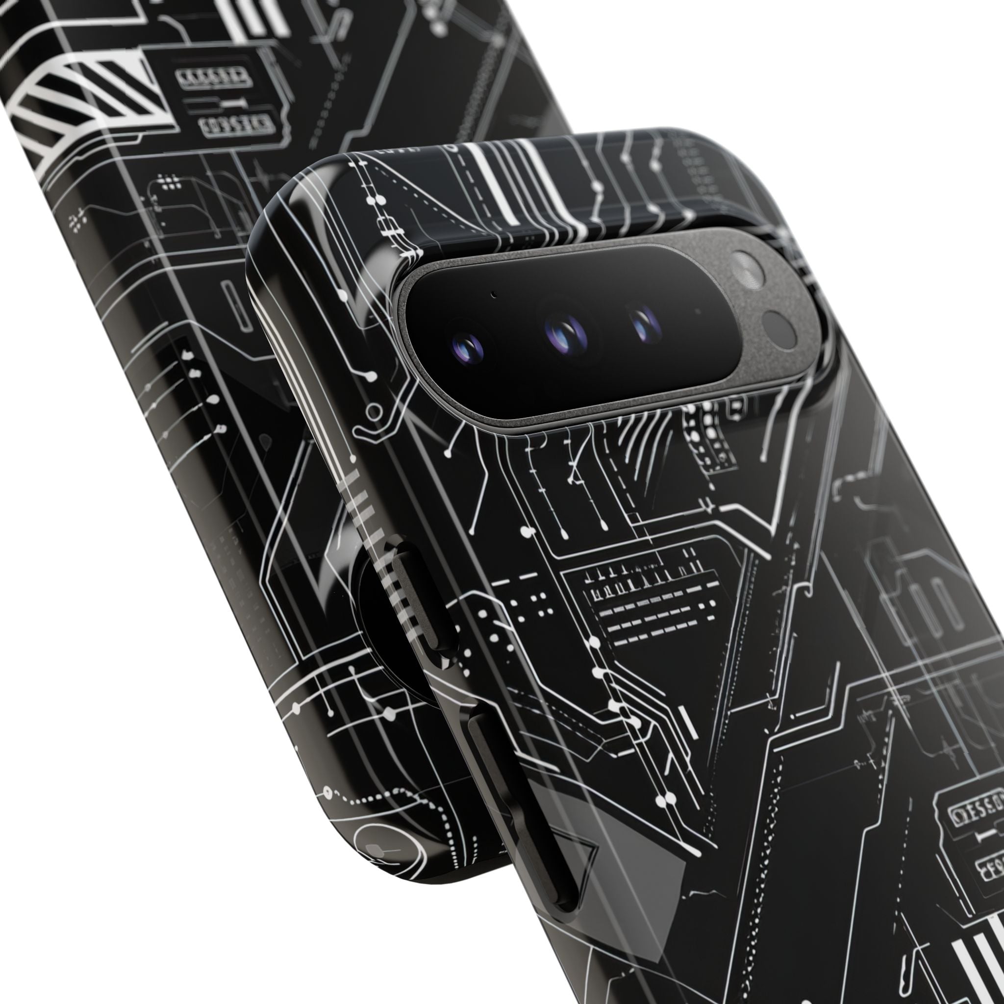 Futuristic Circuit Grid Google Pixel 9 - Tough