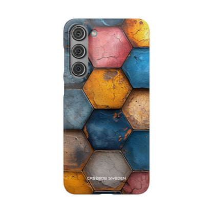 Rustic Geometric Tiles - Slim Samsung S23 Phone Case