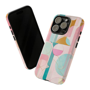 Deco Pink Geometric Fusion - Protective Phone Case