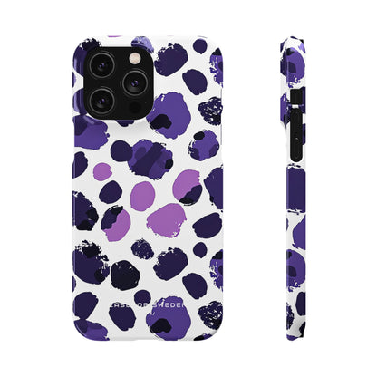 Purple Inkblots iPhone 14 - Slim Phone Case