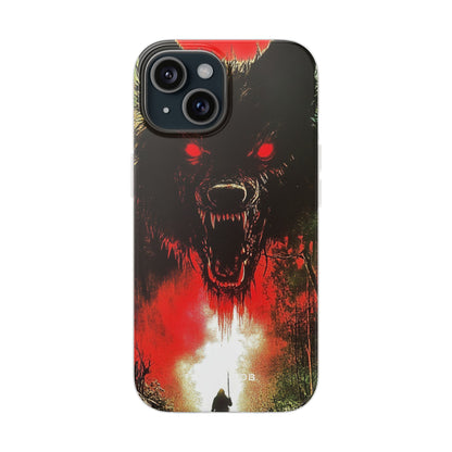 Crimson Wolf iPhone 15 Case - Soft