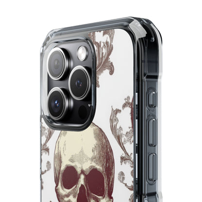 Gothic Skulls and Ornate Foliage iPhone 15 - Clear Impact Phone Case