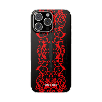 Crimson Spiral iPhone 16 Pro Max Case - Soft