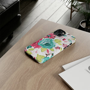 Vintage Flowers Pattern iPhone case (Protective) - Protective Phone Case