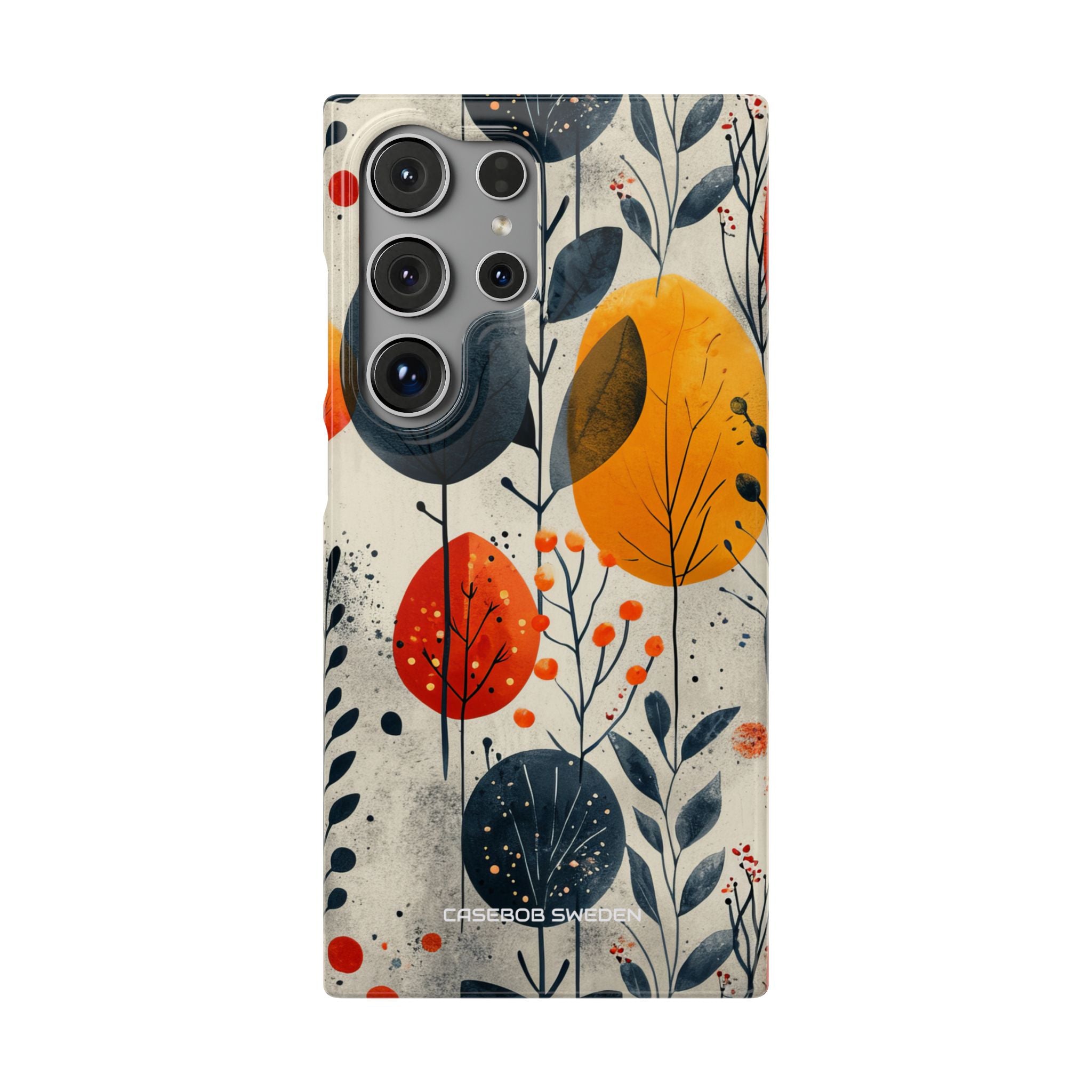 Modern Autumn Leaf Pattern - Slim Samsung S24 Phone Case