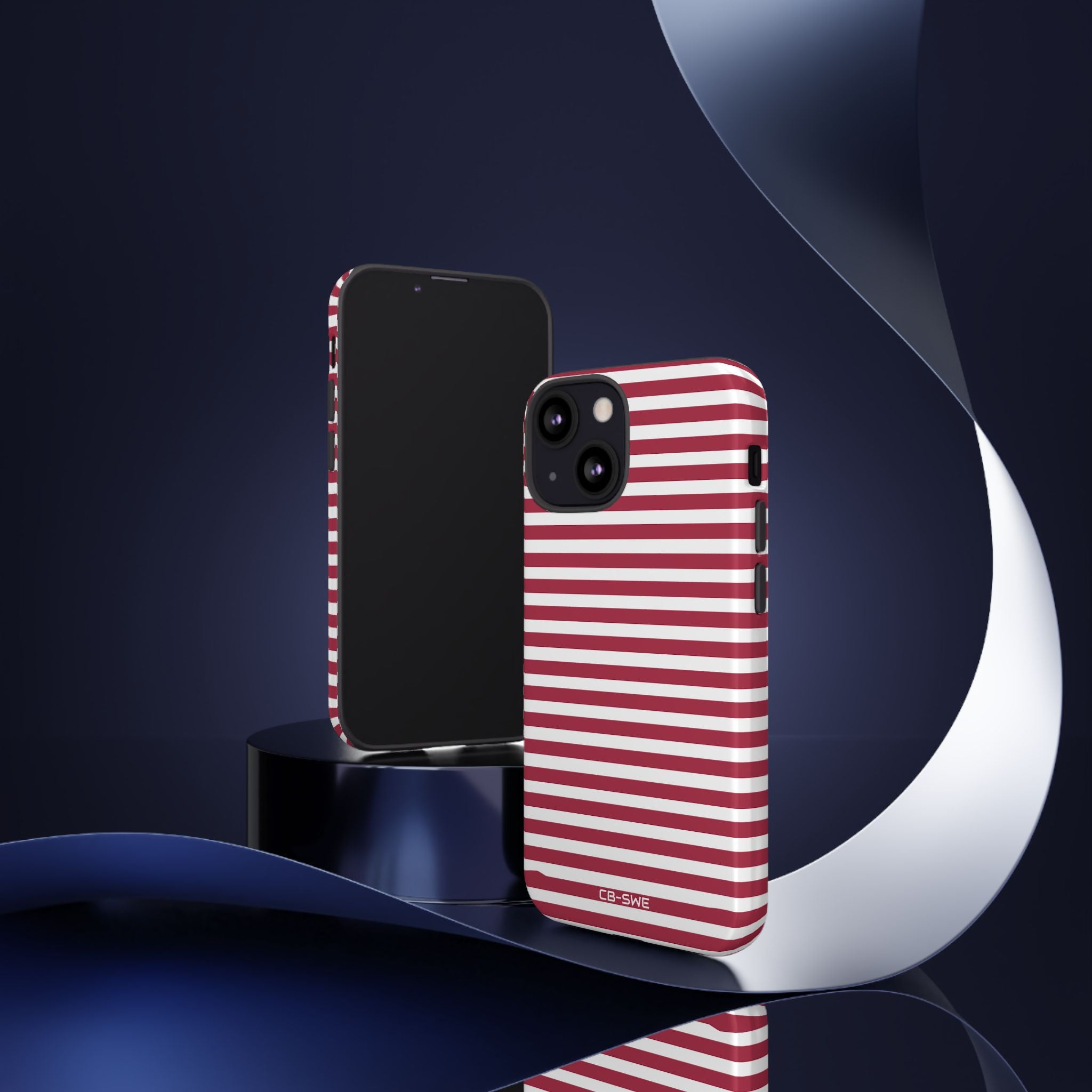 Crimson Stripes Flow - iPhone Case