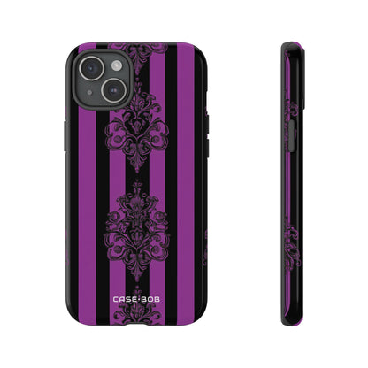 Damask Elegance Purple iPhone 15 Plus Case - Tough