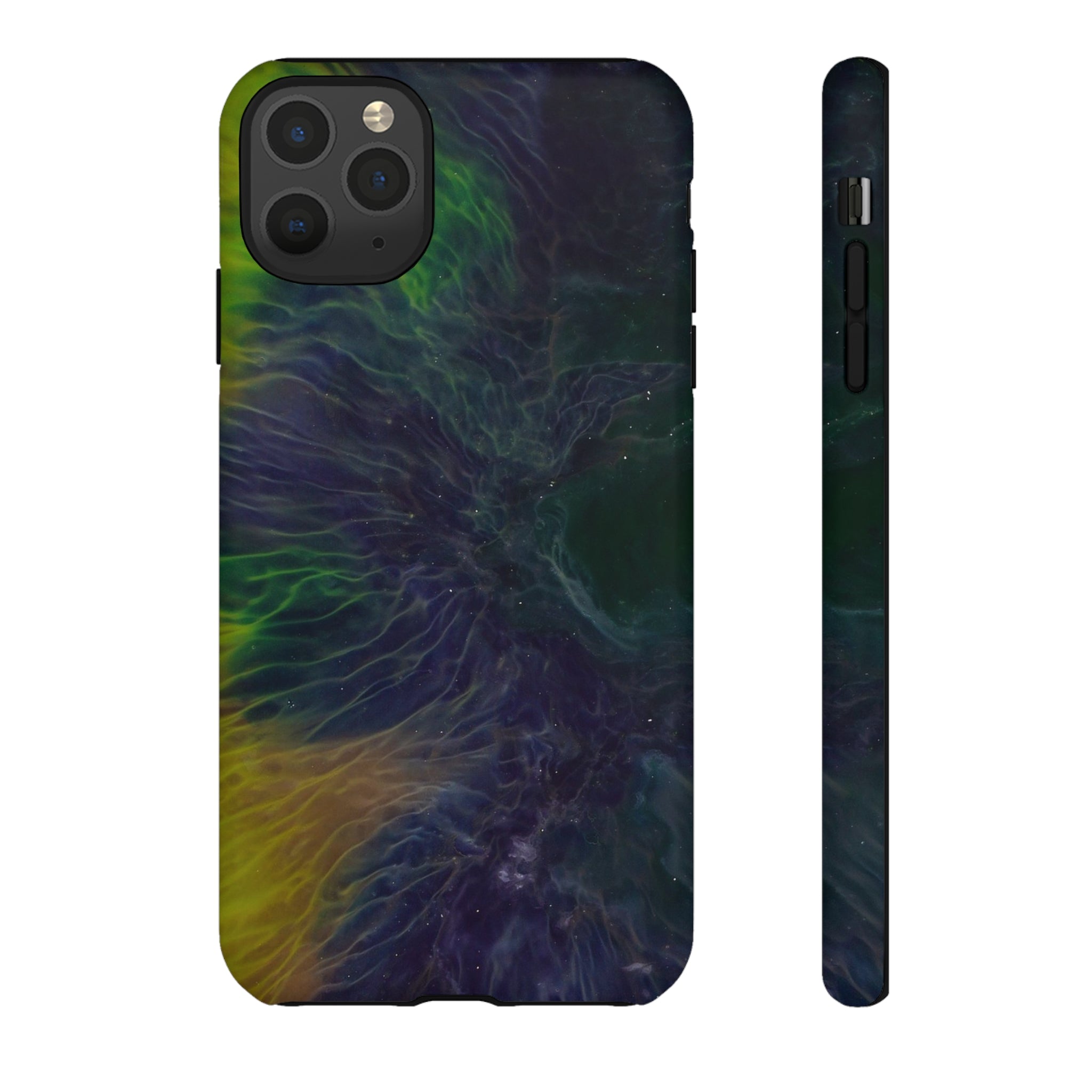 Dark Blue Ink Art iPhone Case (Protective) iPhone 11 Pro Max Matte Phone Case