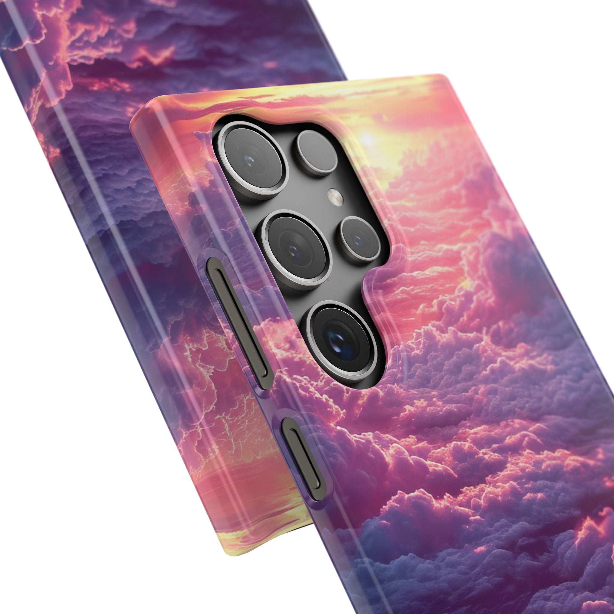 Pink Purple Clouds - Slim Samsung S24 Phone Case