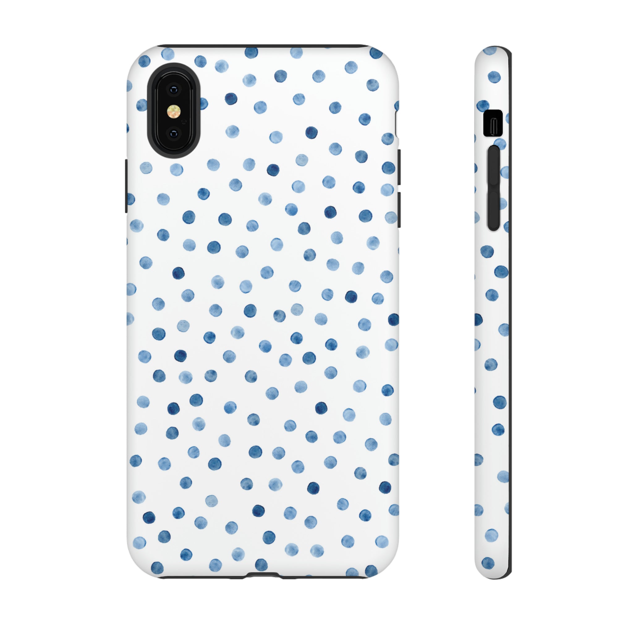 Blue Dots Pattern - Protective Phone Case