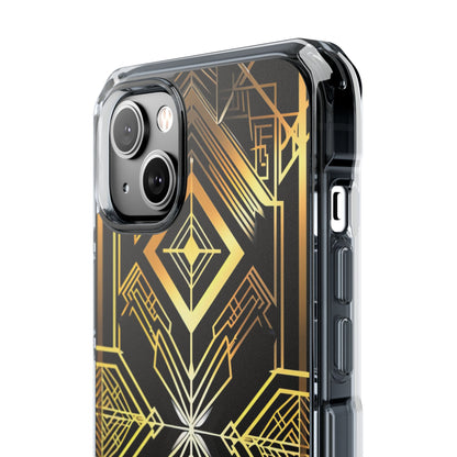 Golden Geometric Symphony iPhone 14 - Impact Clear+