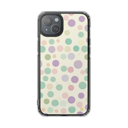 Playful Pastel Polka Dots - Clear Impact iPhone 15 Phone Case