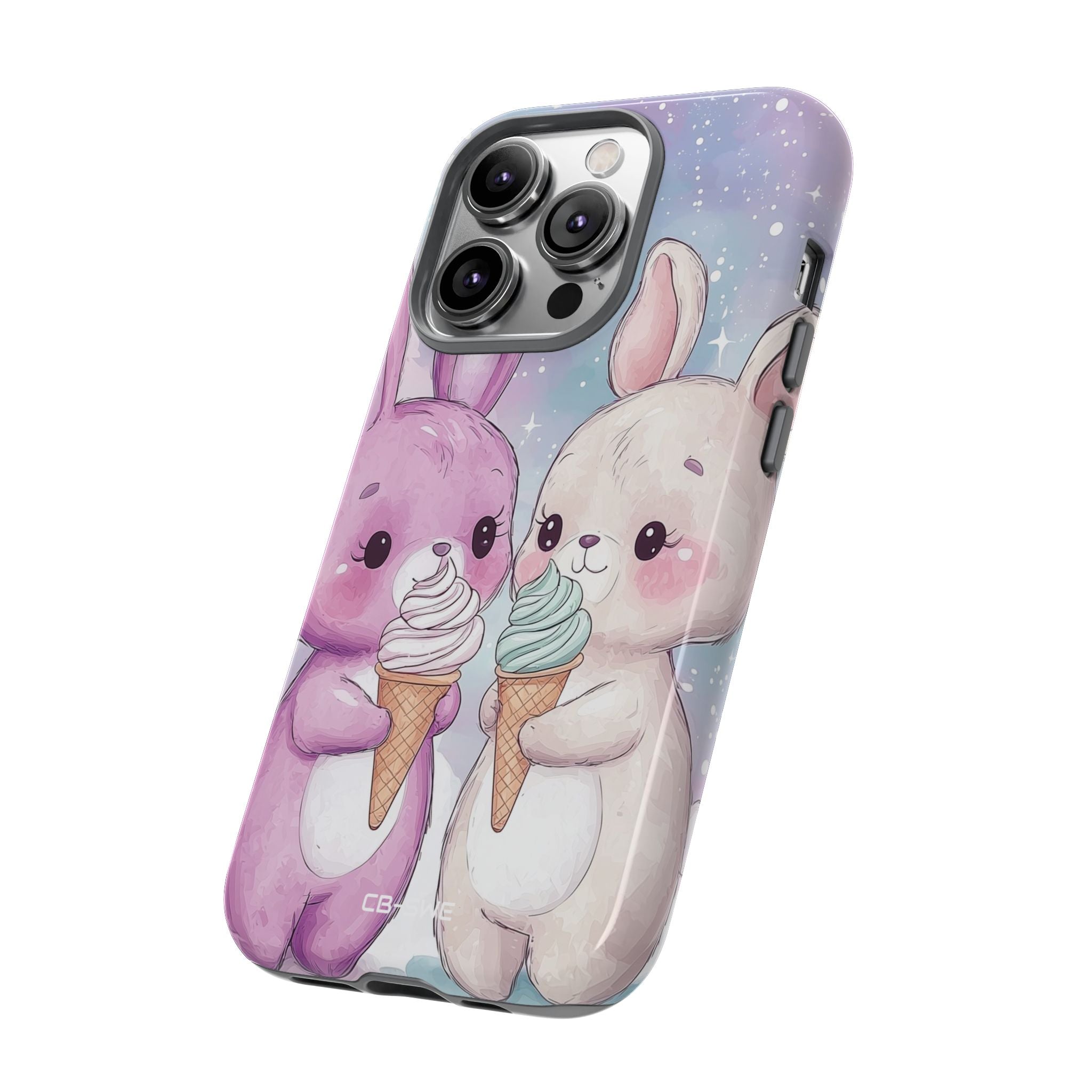 Rabbits Enjoy Ice Cream - iPhone Case