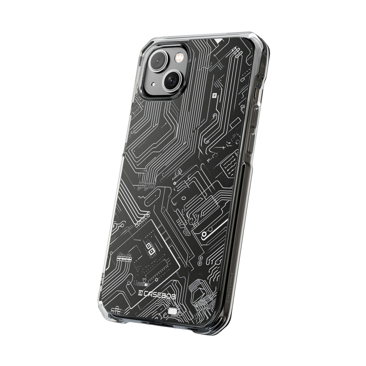 Cyber ​​Circuitry Art - Handyhülle für iPhone (Clear Impact - Magnetisch)