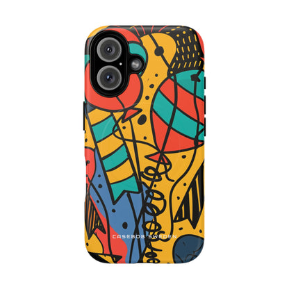 Playful Lines in Motion iPhone 16 | Tough+ Phone Case