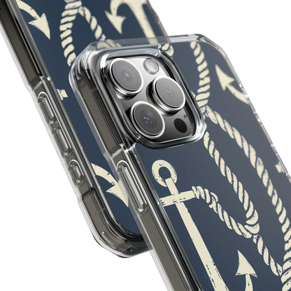 Nautical Anchors Rope iPhone 16 - Impact Clear+