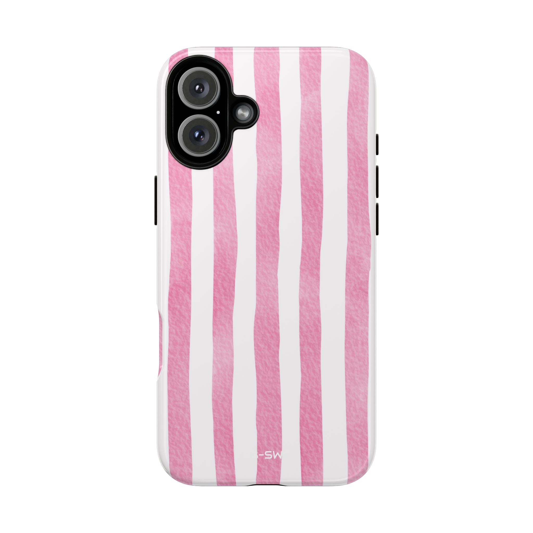 Pink Watercolor Stripes - iPhone Case