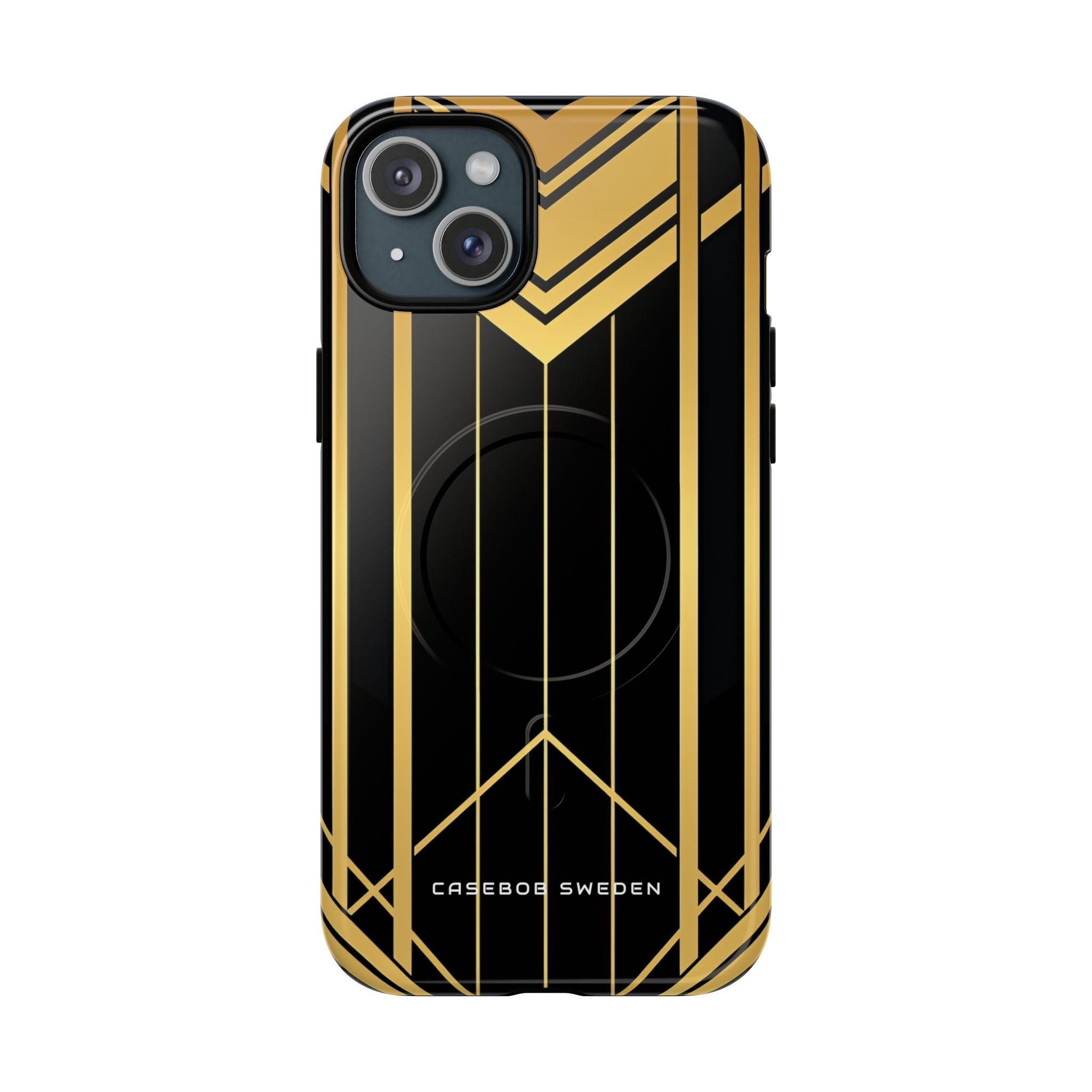 "Golden Art Deco Symmetry in Geometric Elegance" iPhone 15 | Tough+ Phone Case