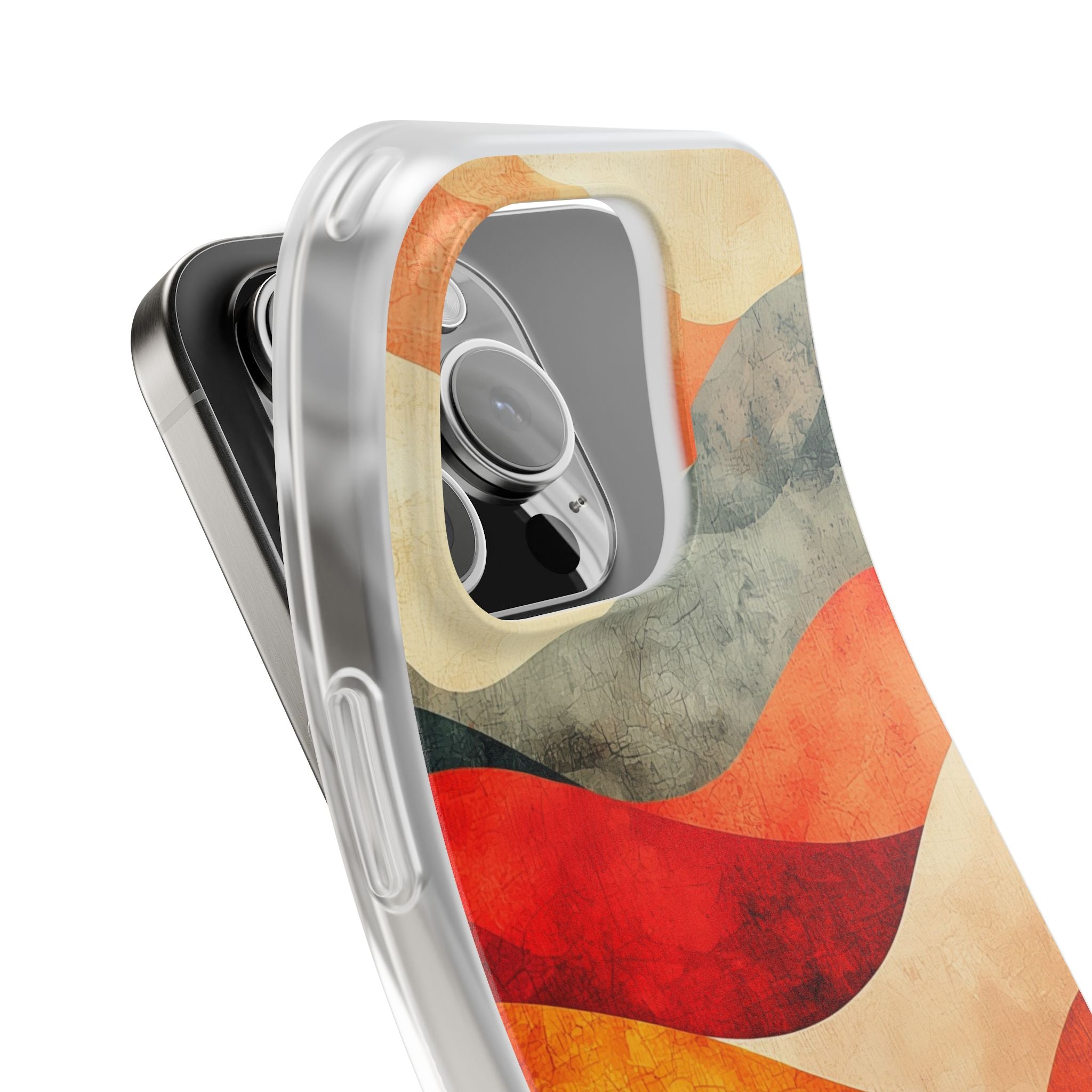 Cracked Wave Sunset iPhone 16 Pro Case - Soft