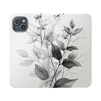 Silver Leaves - iPhone 15 Plus Case - Lompakko
