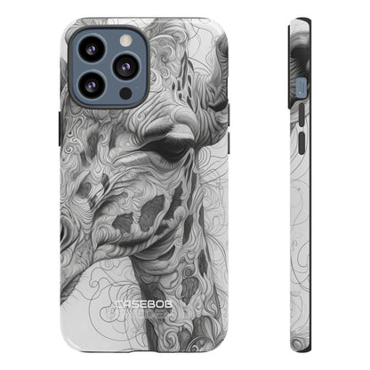 Swirling Giraffe Art iPhone 13 - Tough