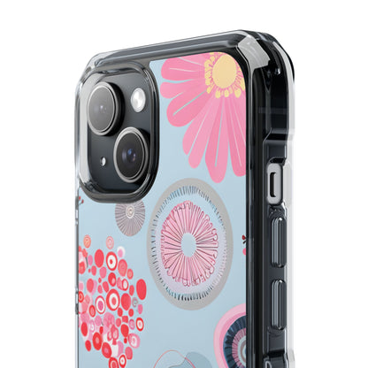 Floral Radiance Blue iPhone 15 Case - Impact