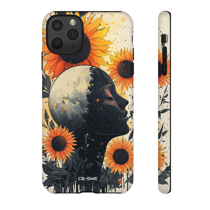 Sunflower Embraces Moon - iPhone Case