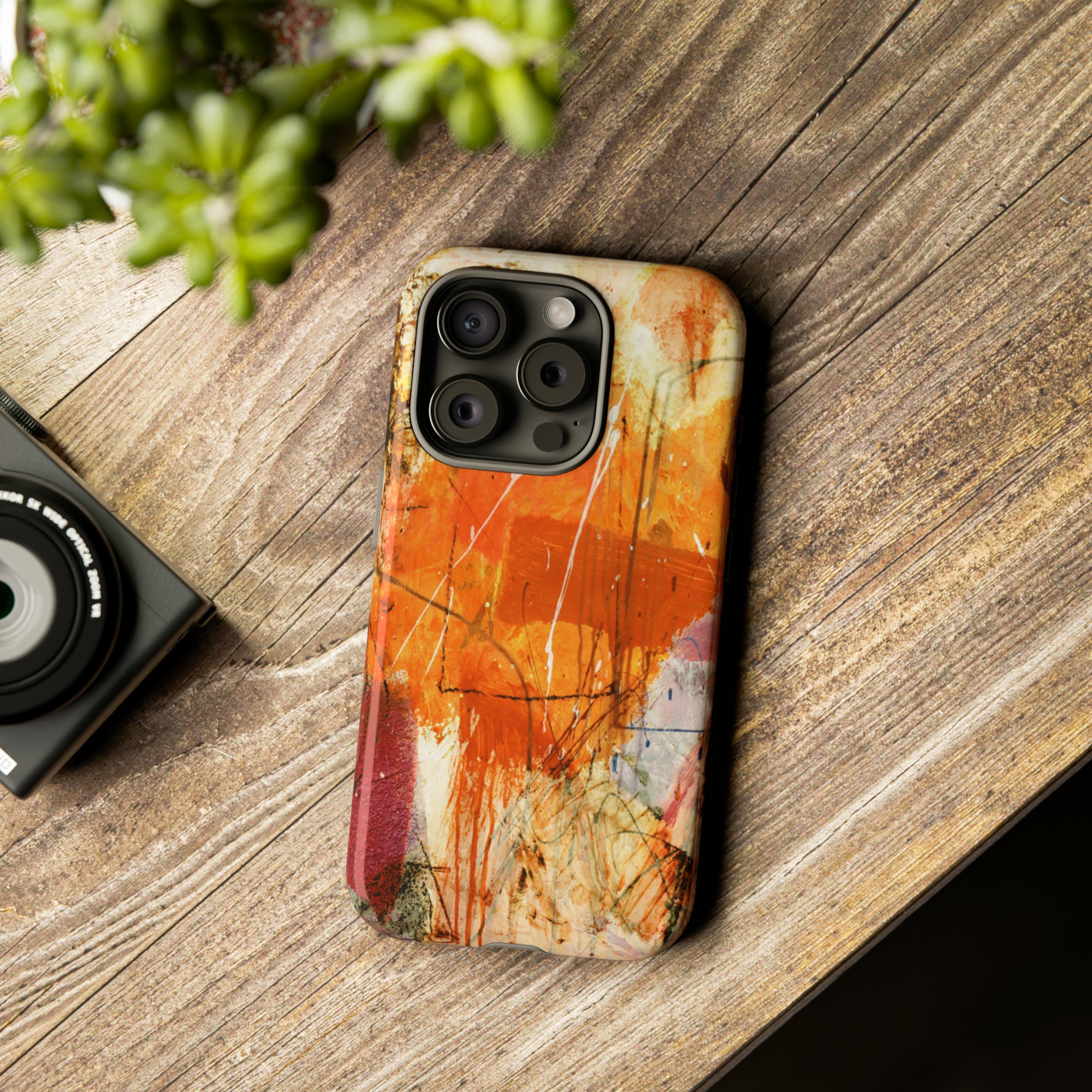 Abstract Orange Art - Protective Phone Case