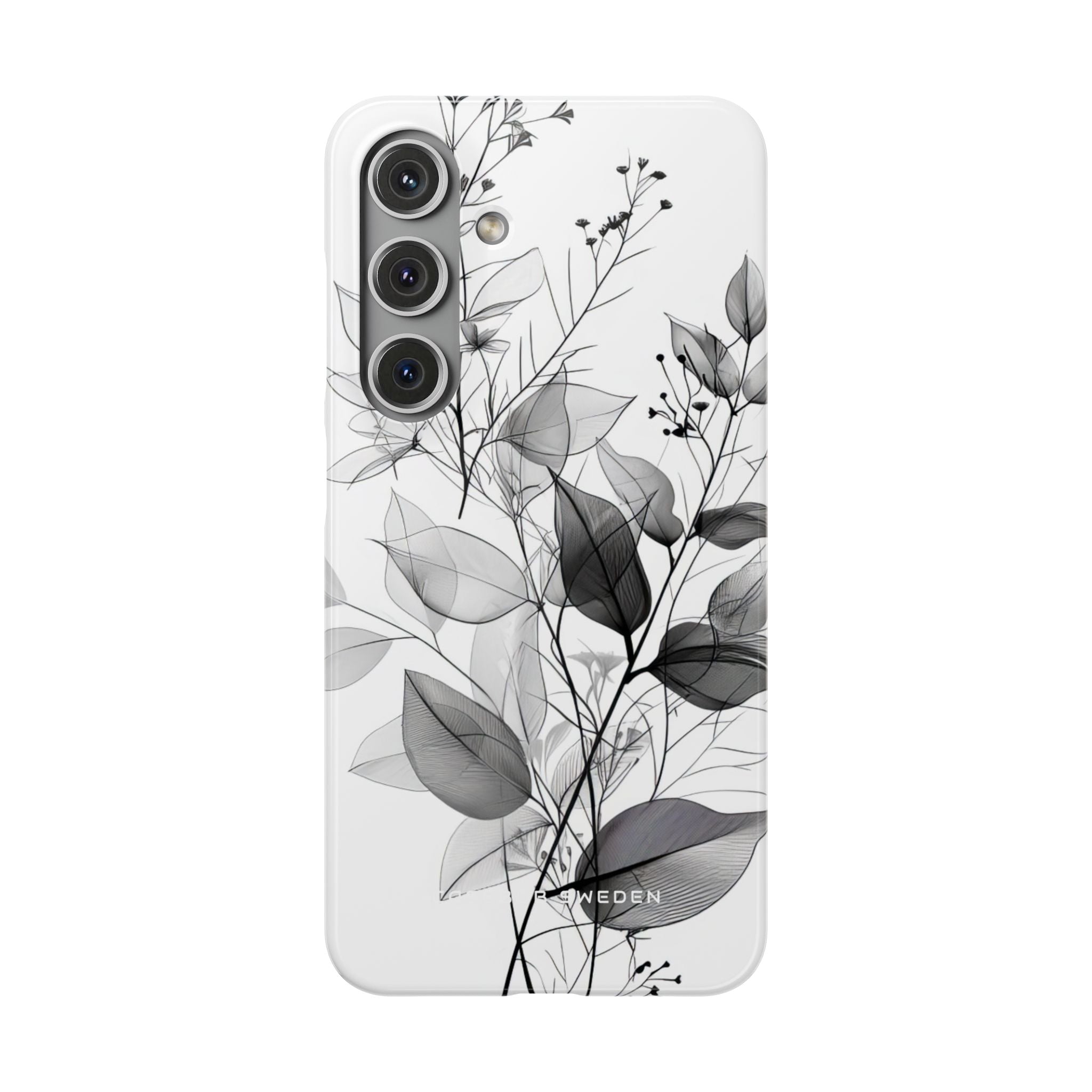 Monochrome Floral Elegance Samsung S24 - Slim Phone Case