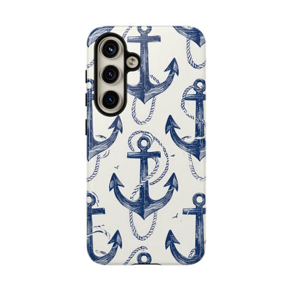 Navy Anchor Loop Samsung S24 Case - Tough