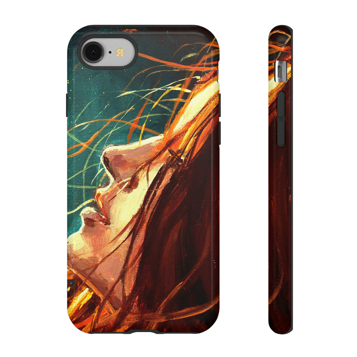 Oil Painting - Girl at Night - Protective Phone Case