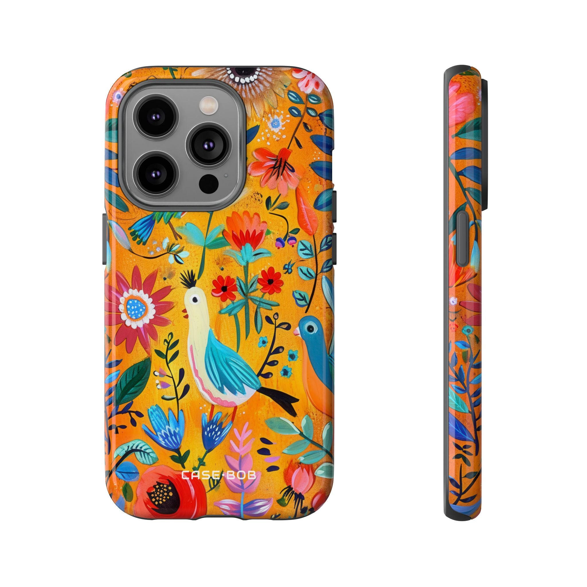 Colorful Birds Bloom iPhone 14 Pro Case - Tough