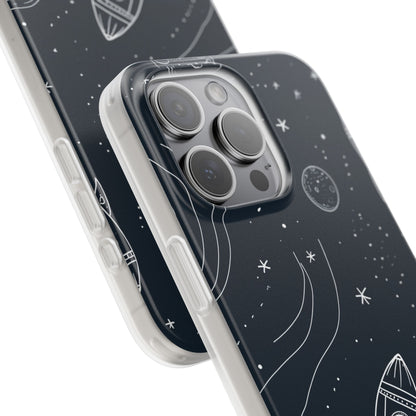 Cosmic Doodle Adventure | Flexible Phone Case for iPhone