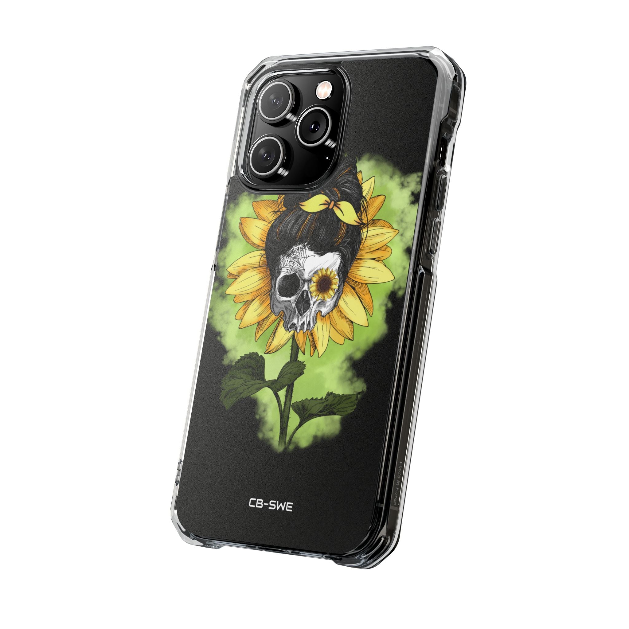 Sunflower Skull Fusion iPhone Case - Impact