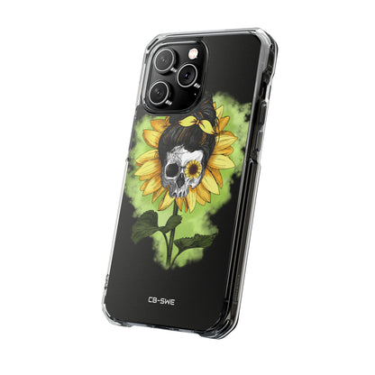 Sunflower Skull Fusion iPhone Case - Impact