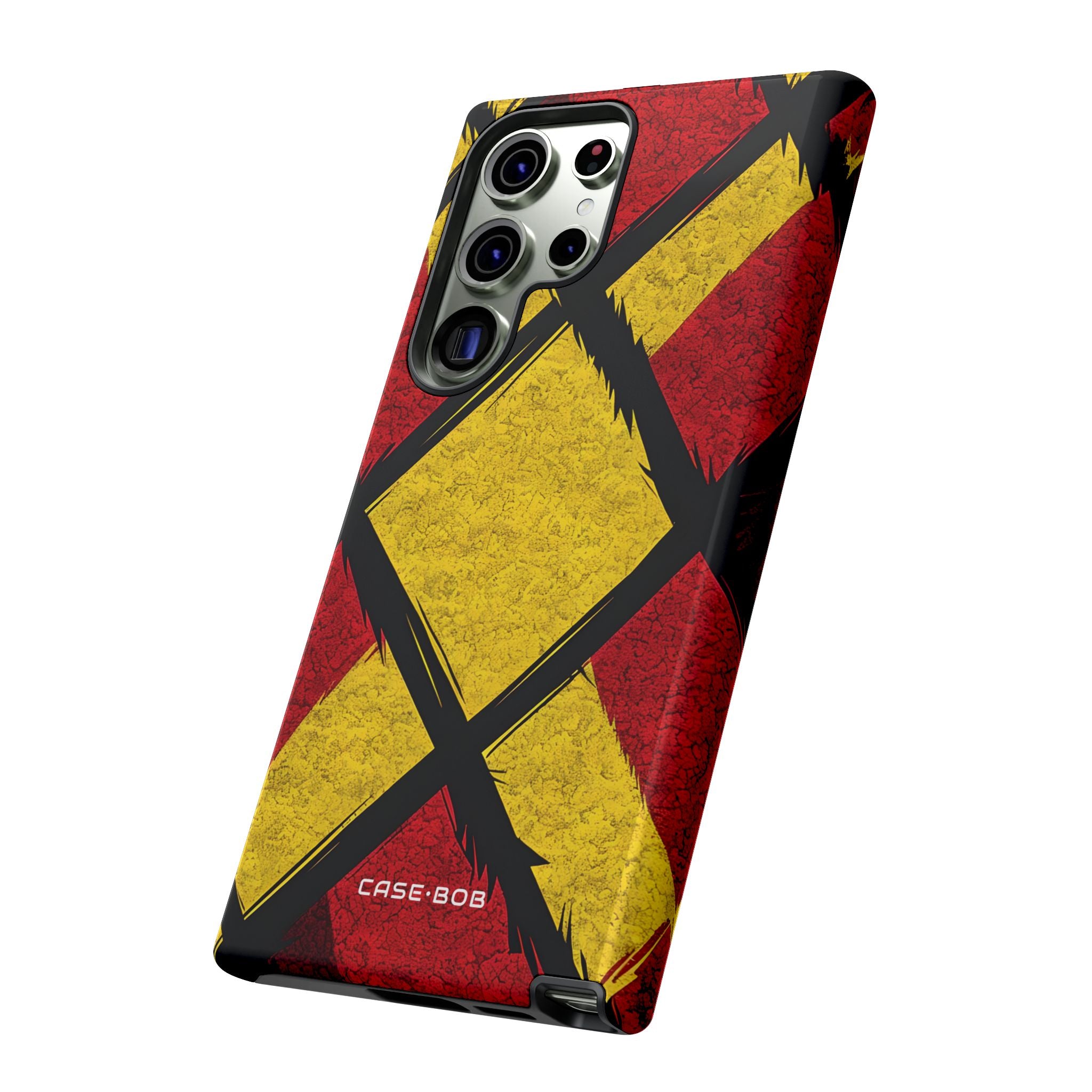 Cracked Diamond Grid Samsung S23 Ultra Case - Tough