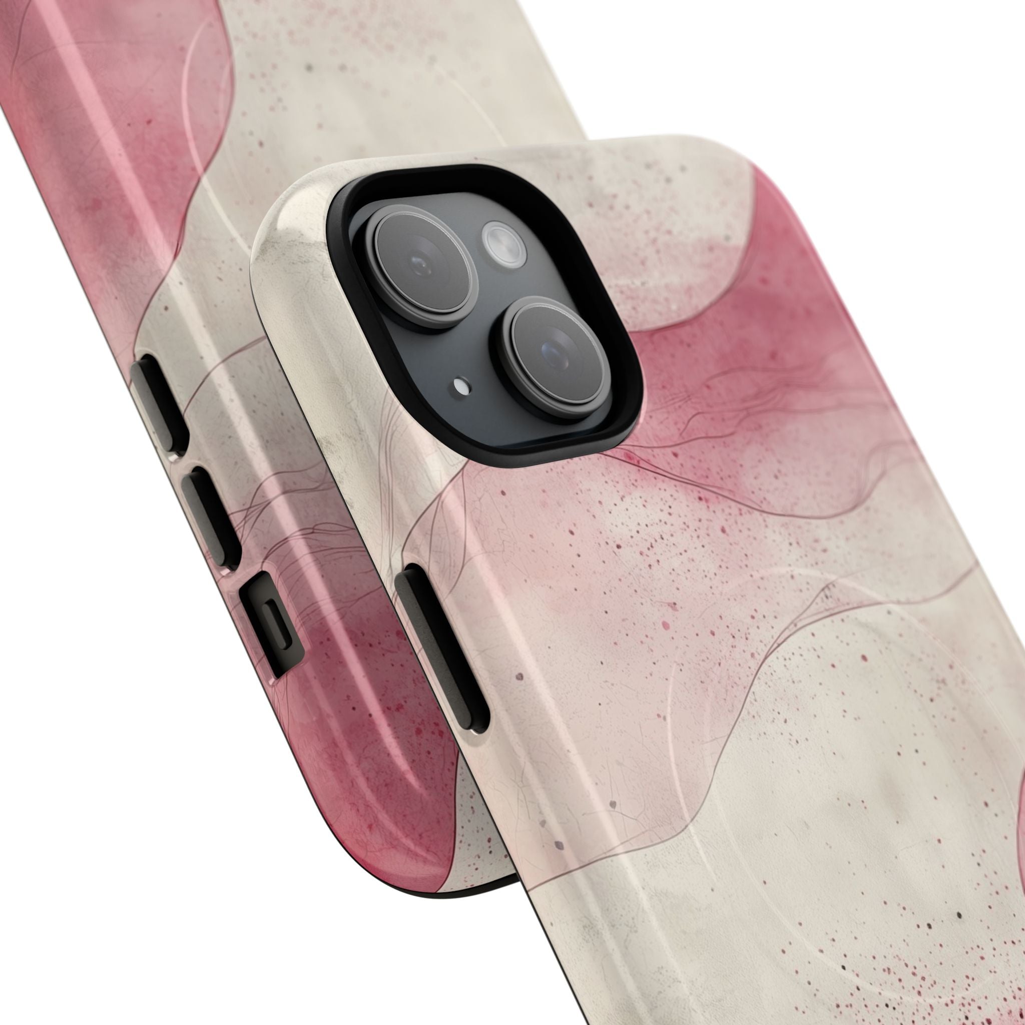 Crimson Waves iPhone 15 Plus Case - Tough+