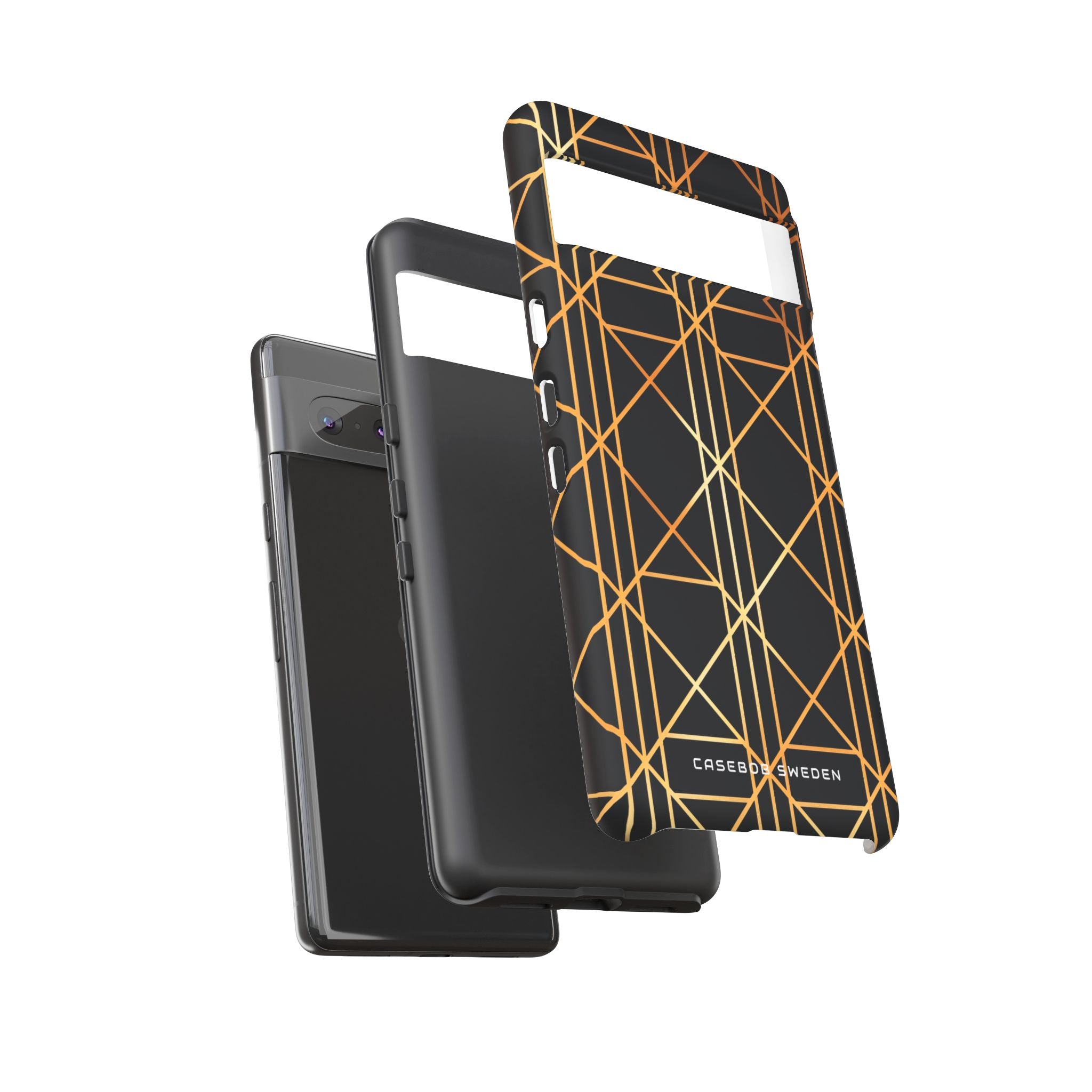 Golden Geometric Elegance Google Pixel 7 - Tough Phone Case