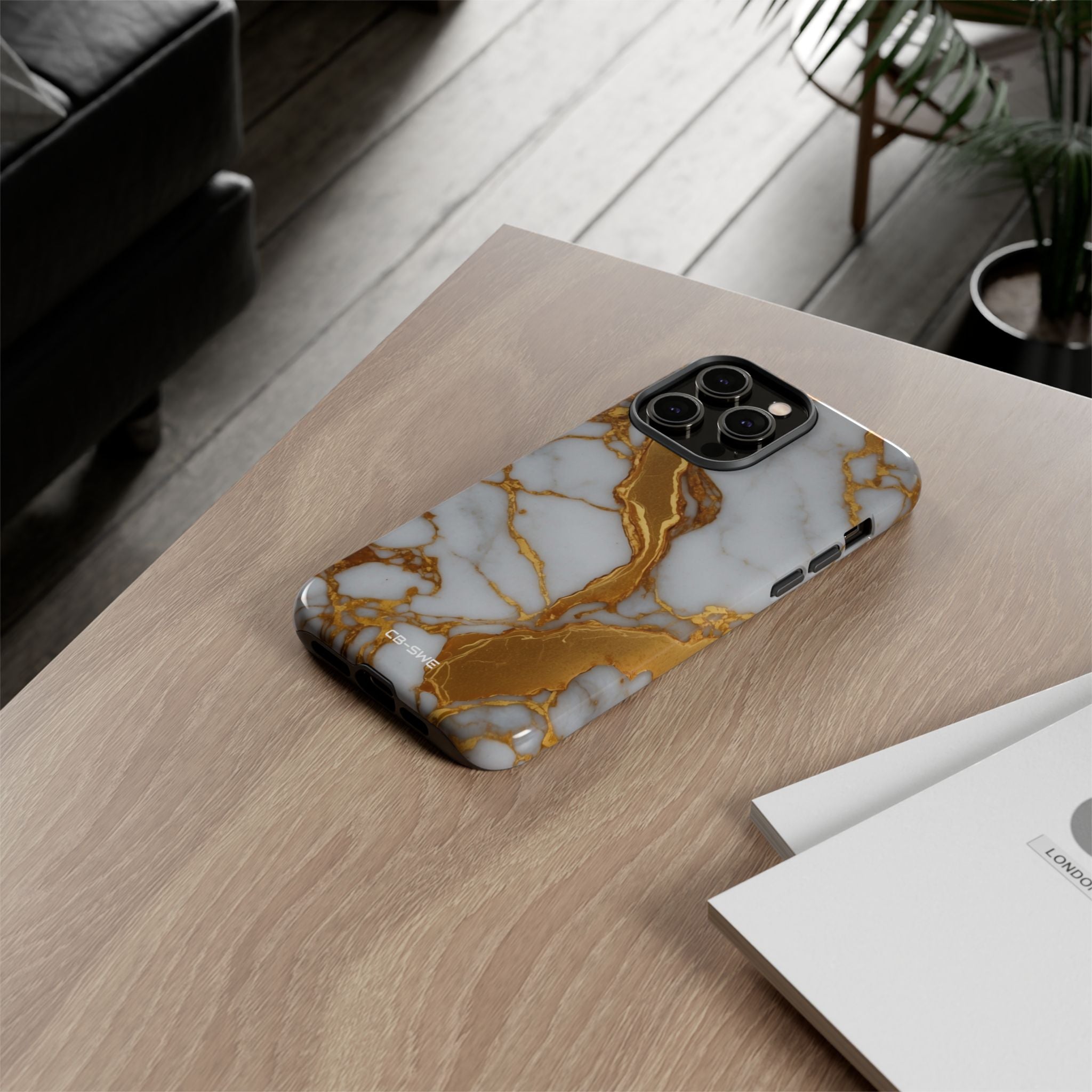 Golden Veins Flow - iPhone Case
