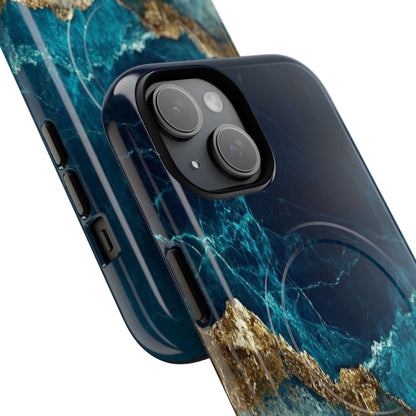 Jagged Gold Split iPhone 15 Case - Tough+